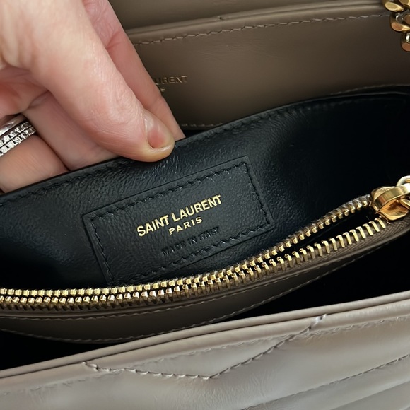 Ysl mini LouLou with chain taupe puffer crossbody bag - Picture 10 of 16